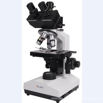 Laboratory Equipment Sliding Trinocular Head Electric Microscope with Halogen Lamp